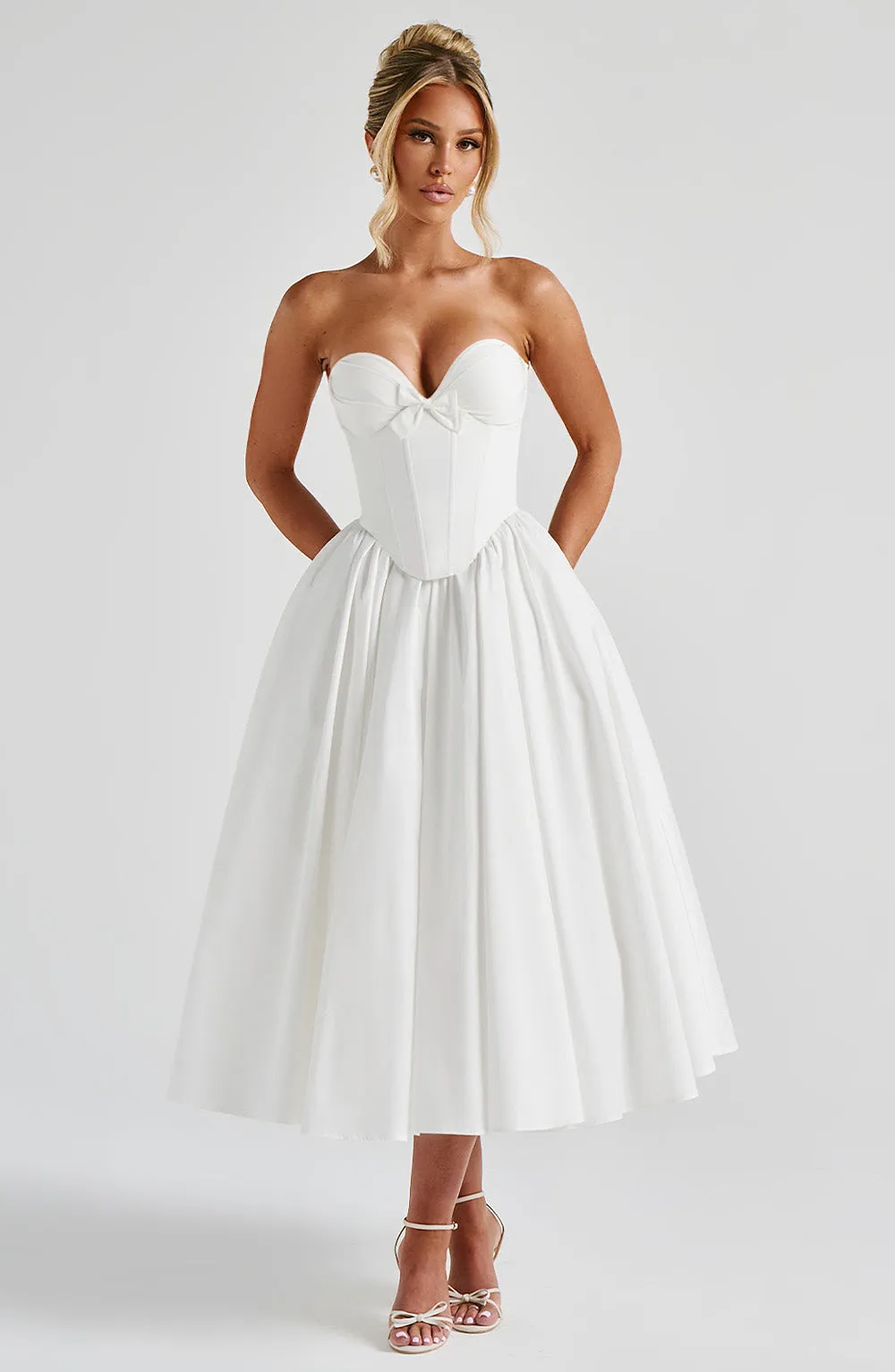 Prim Midi Dress - Ivory sold by Babyboo Fashion product image thumbnail 2