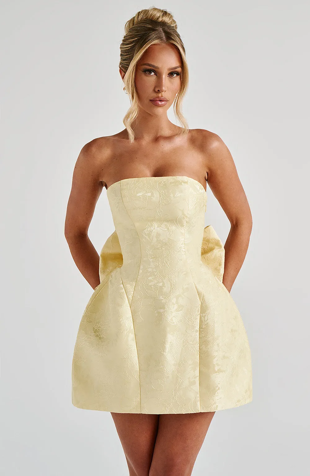 Elenora Mini Dress - Lemon sold by Babyboo Fashion