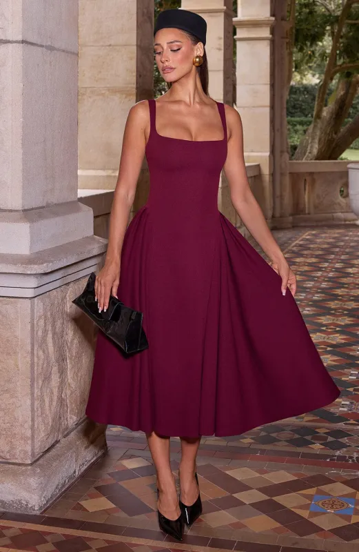 Betty Midi Dress - Cherry Lacquer sold by Babyboo Fashion