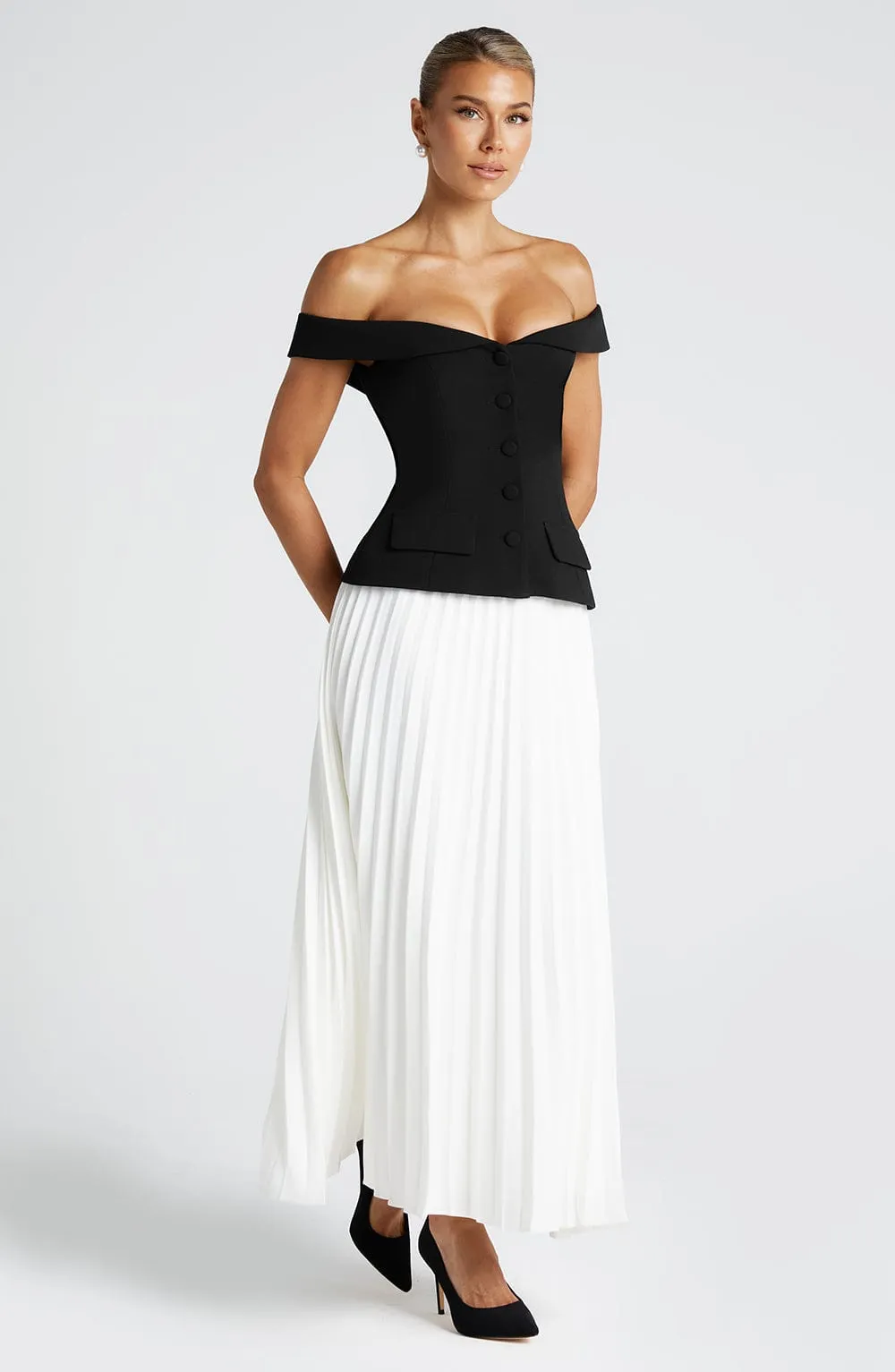 Penny Midi Skirt - Ivory sold by Babyboo Fashion product image thumbnail 2