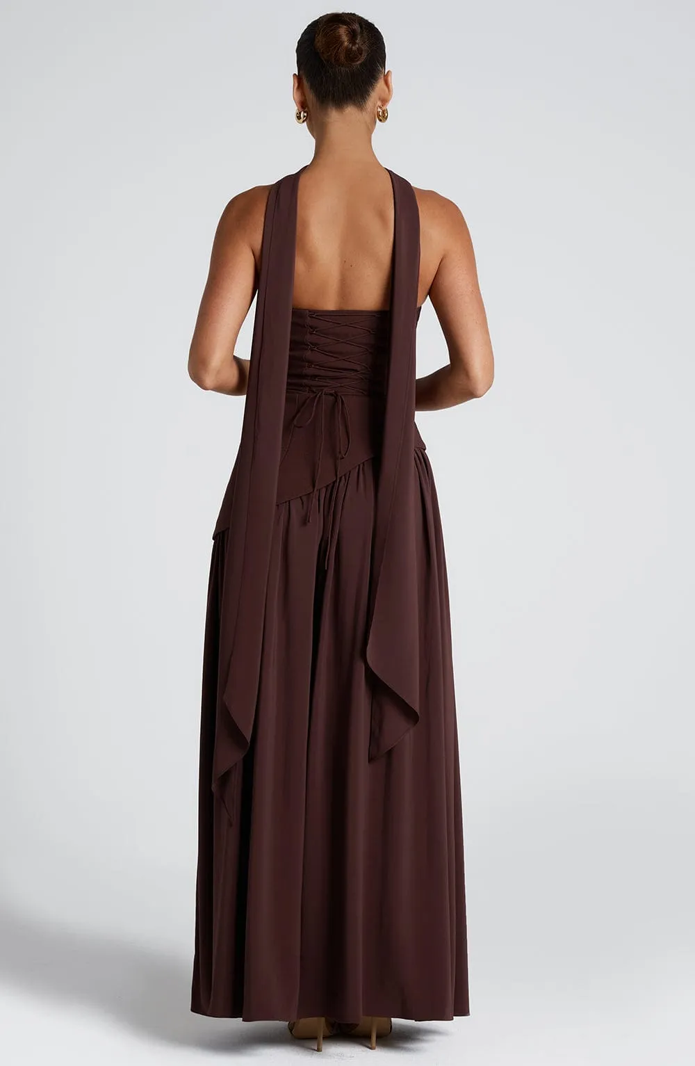 Maliyah Maxi Dress - Plum Brown sold by Babyboo Fashion product image thumbnail 4