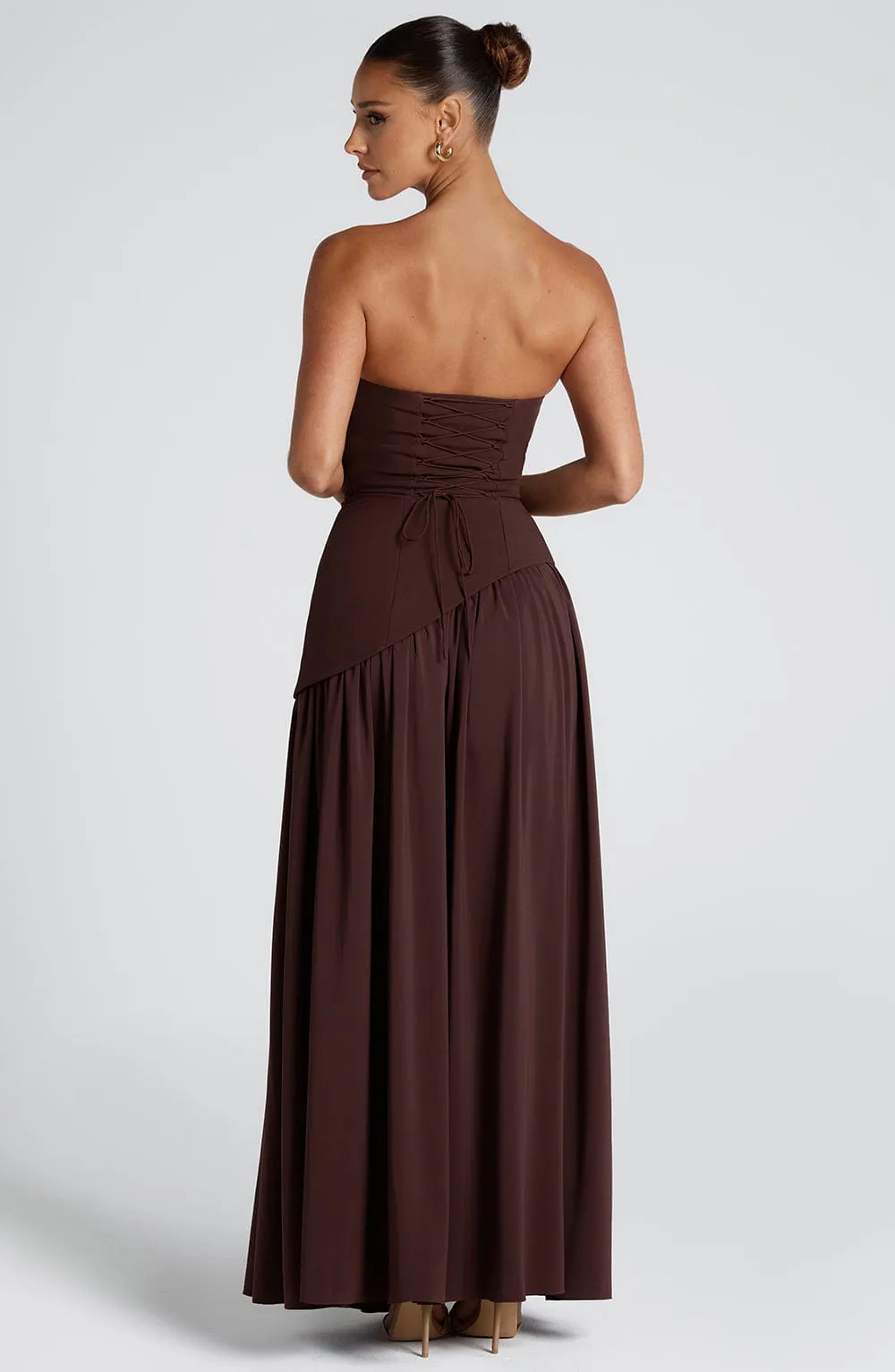 Maliyah Maxi Dress - Plum Brown sold by Babyboo Fashion product image thumbnail 5