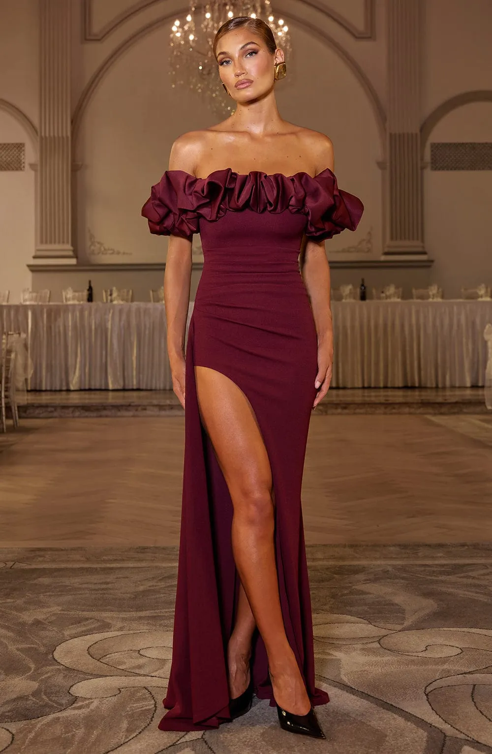 Elsie Maxi Dress - Cherry Lacquer sold by Babyboo Fashion product image thumbnail 4