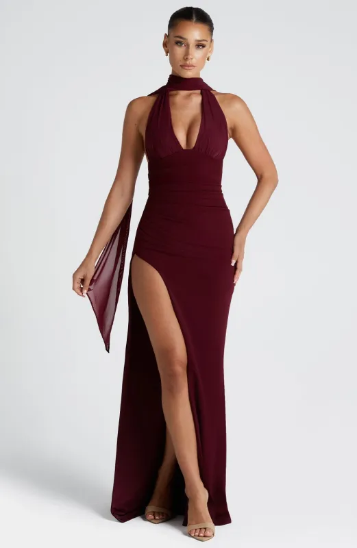 Paulina Maxi Dress - Cherry Lacquer sold by Babyboo Fashion