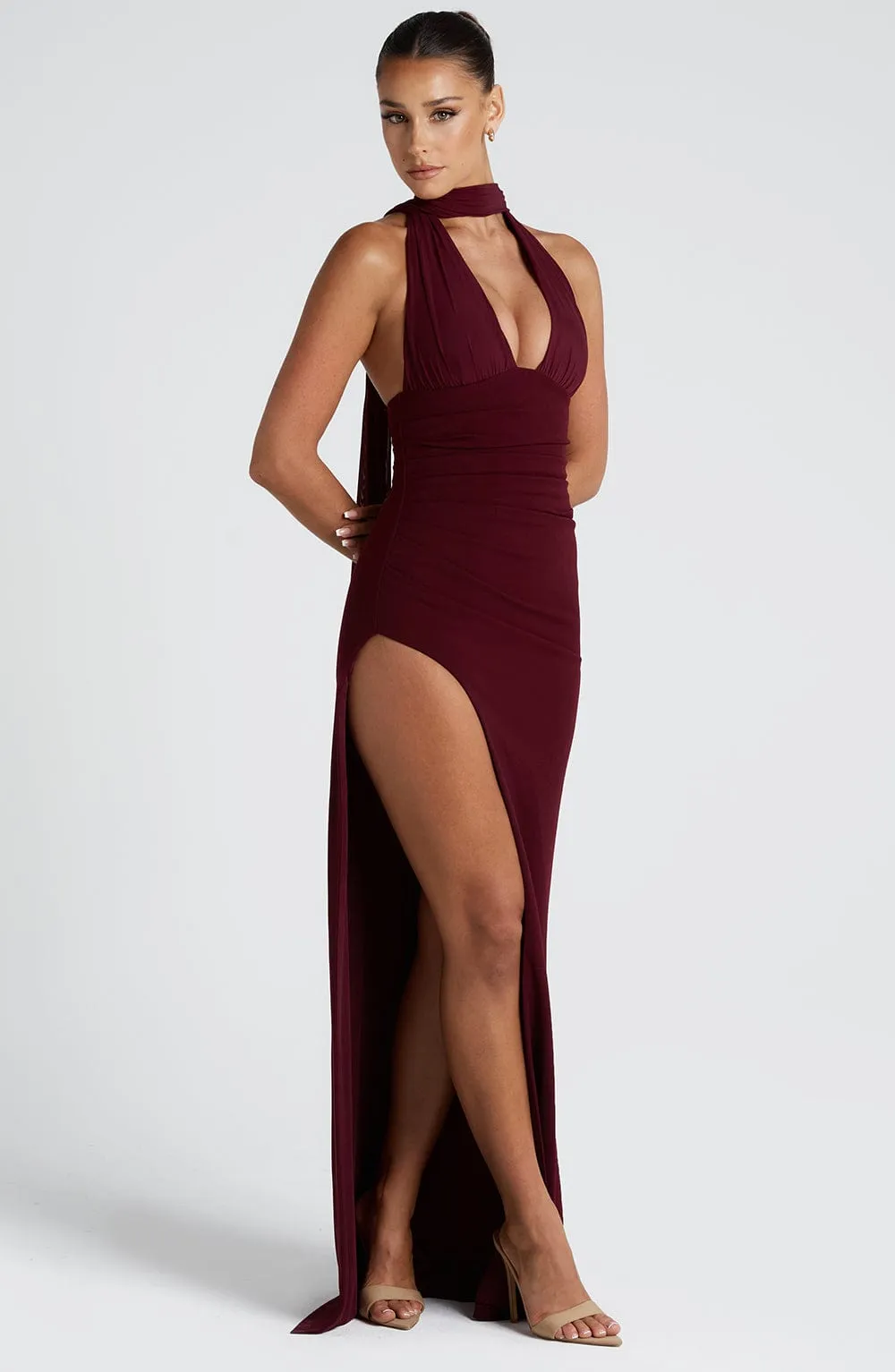 Paulina Maxi Dress - Cherry Lacquer sold by Babyboo Fashion product image thumbnail 2