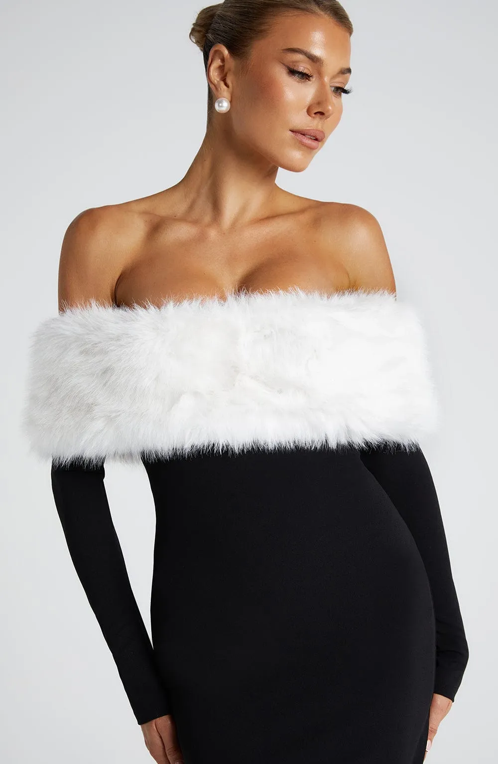Vittoria Midi Dress - Black/White sold by Babyboo Fashion product image thumbnail 4