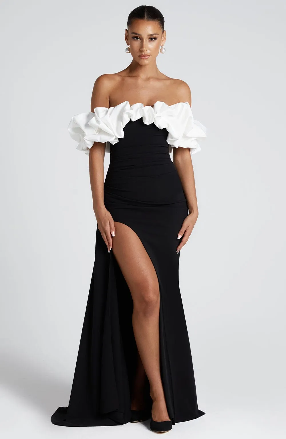 Elsie Maxi Dress - Black/White sold by Babyboo Fashion product image thumbnail 2