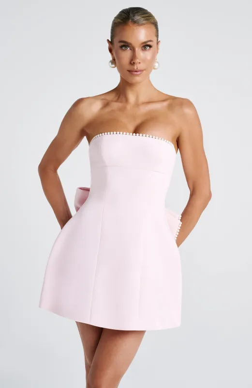 Suni Mini Dress - Blush made by Babyboo Fashion