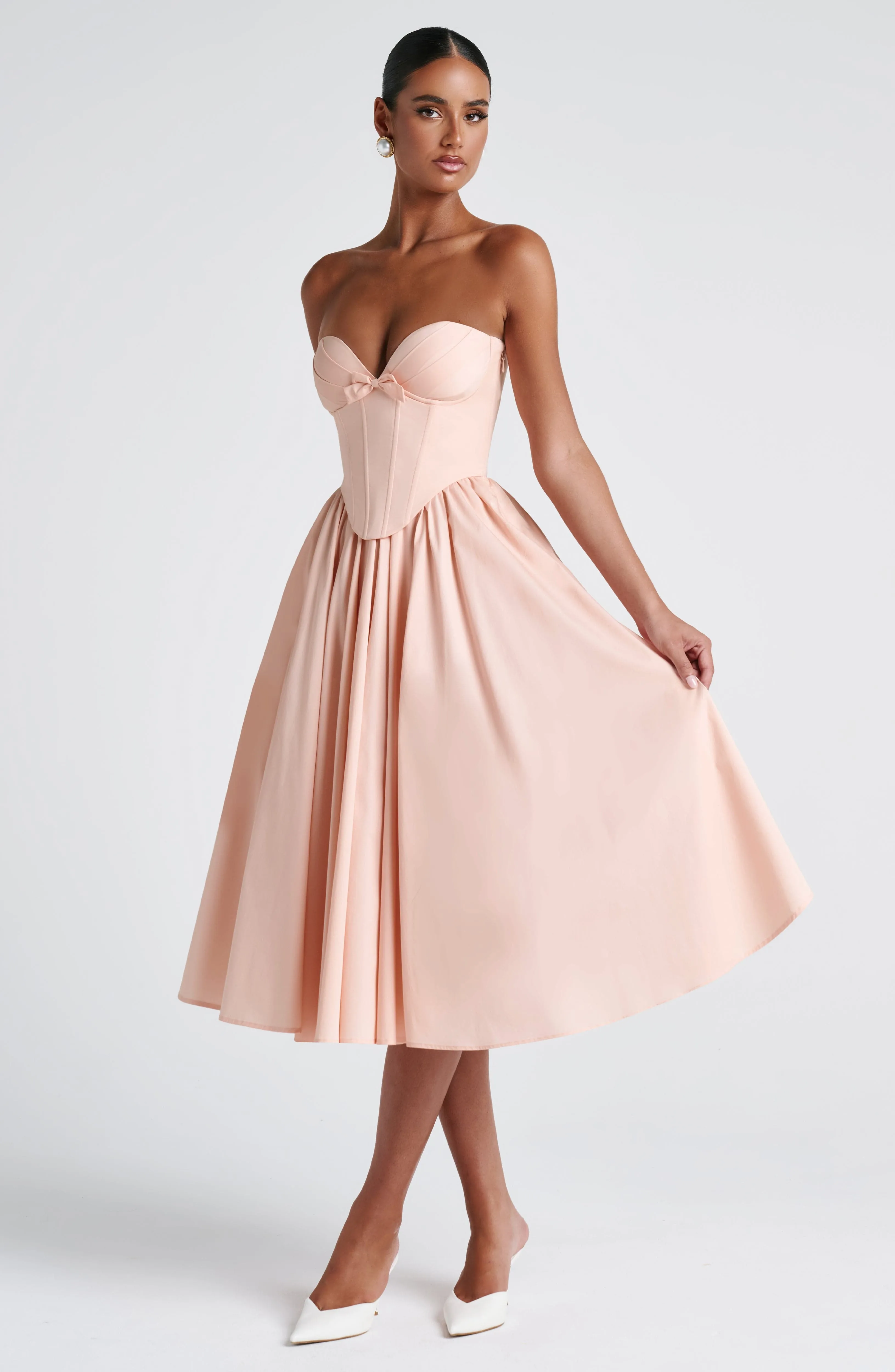 Prim Midi Dress - Soft Peach sold by Babyboo Fashion product image thumbnail 3