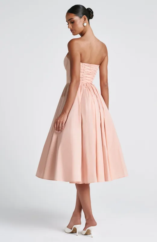 Prim Midi Dress - Soft Peach sold by Babyboo Fashion