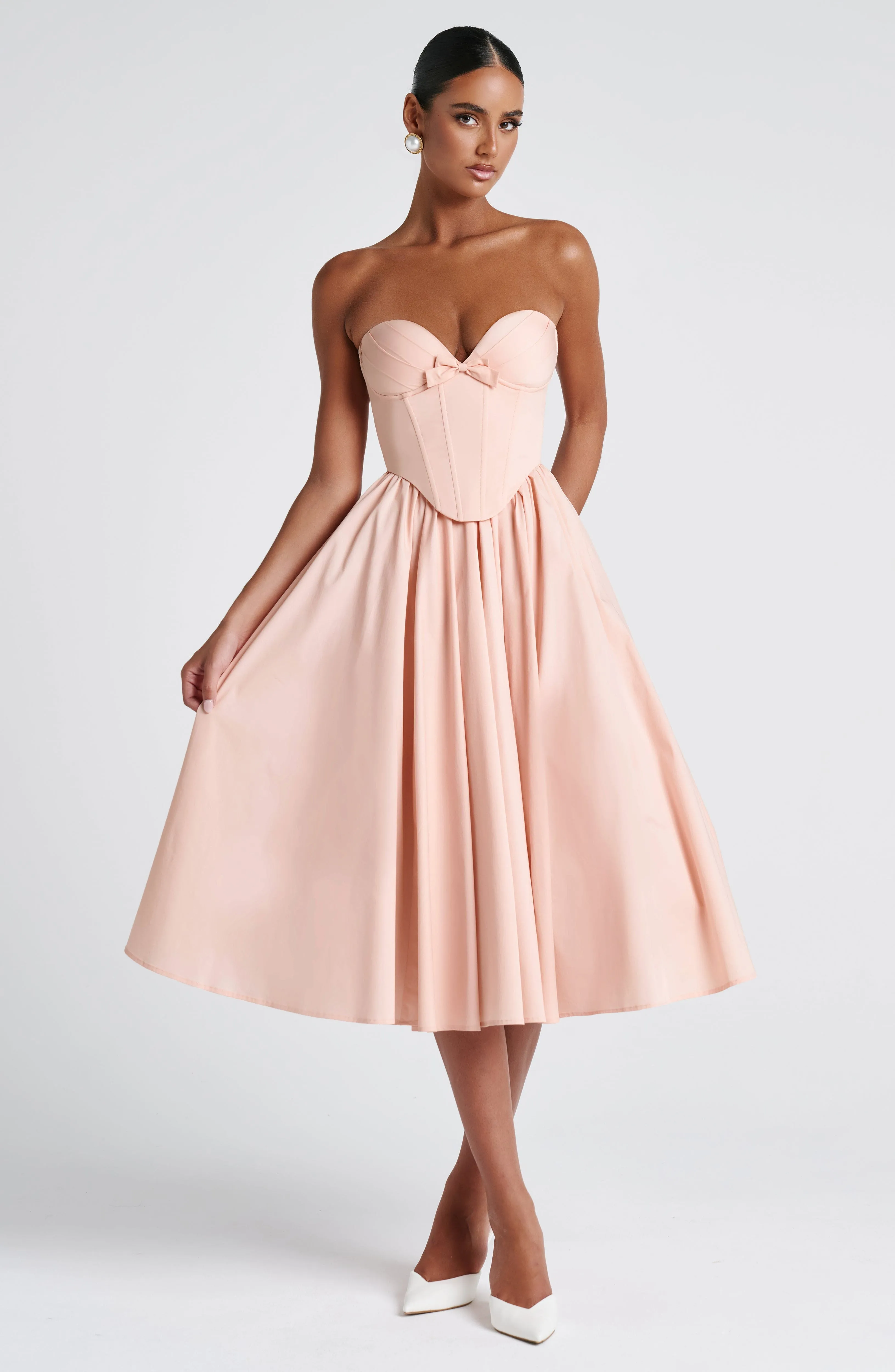 Prim Midi Dress - Soft Peach sold by Babyboo Fashion product image thumbnail 2