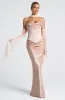 Bernadette Maxi Skirt - Soft Peach sold by Babyboo Fashion