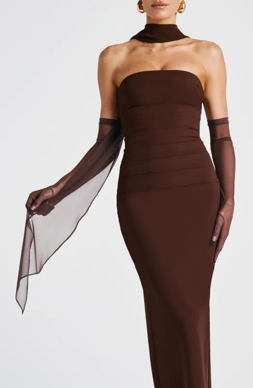 Ayla Scarf - Plum Brown sold by Babyboo Fashion