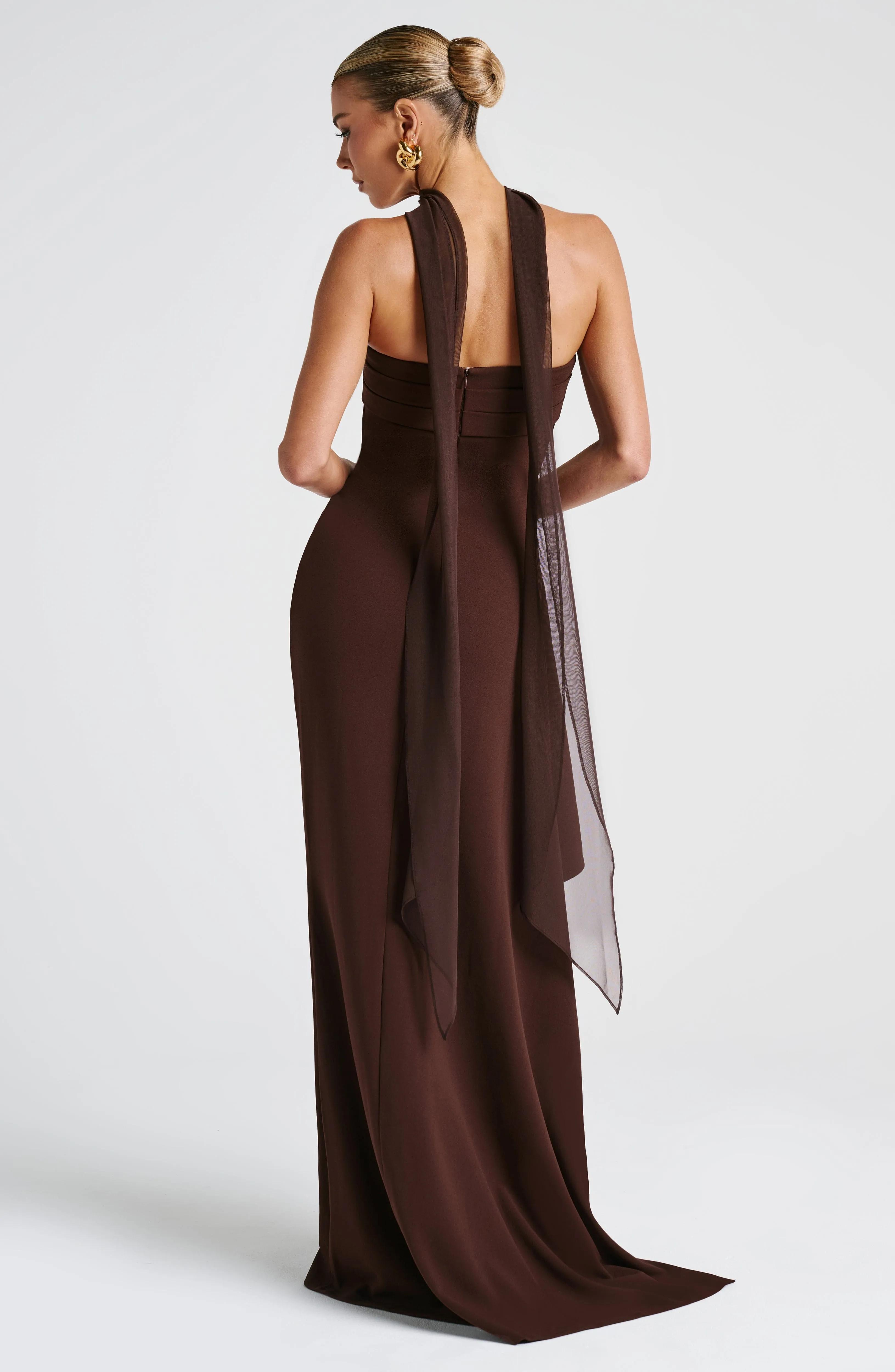 Zafira Maxi Dress - Plum Brown sold by Babyboo Fashion product image thumbnail 4