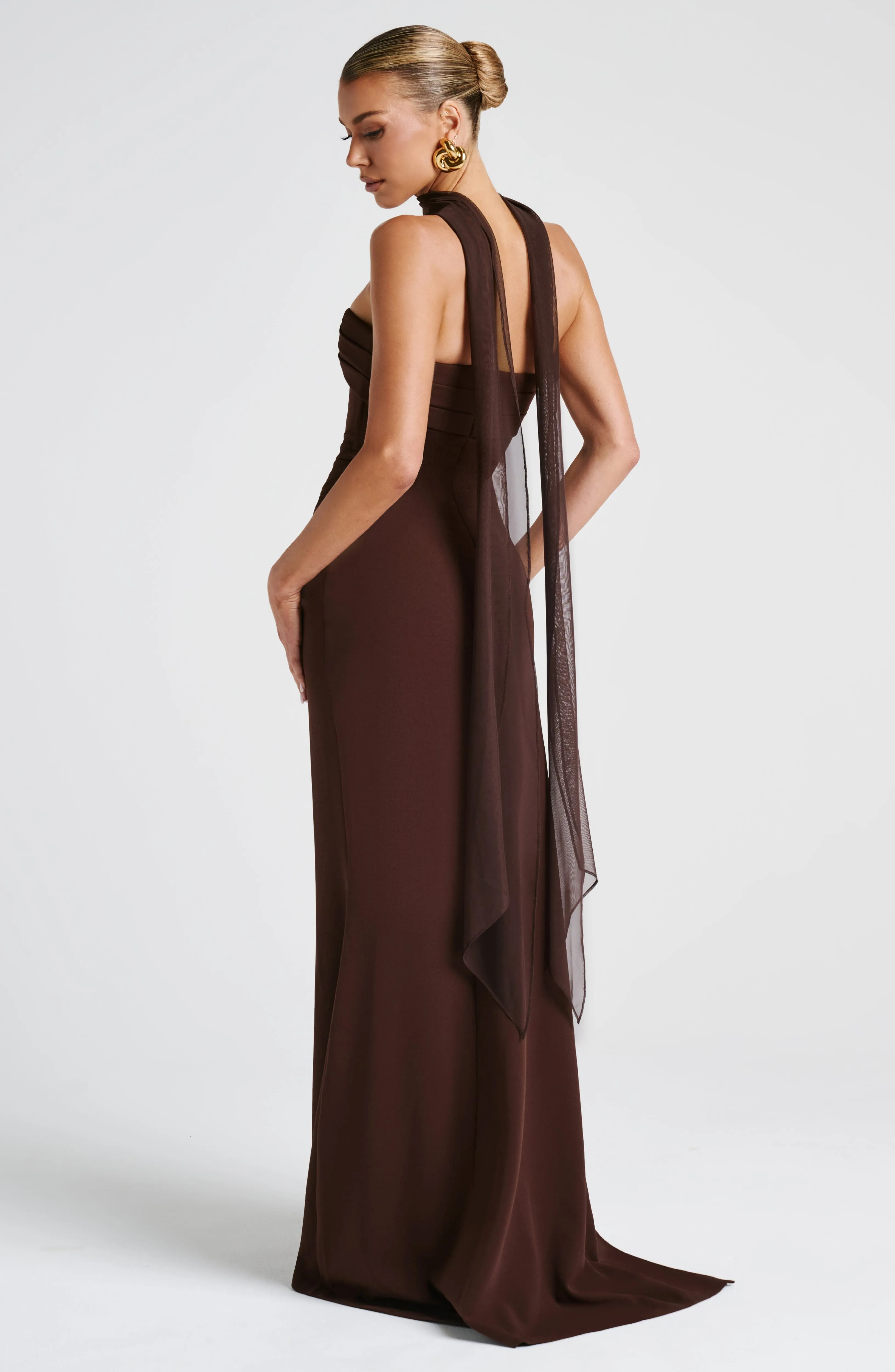 Zafira Maxi Dress - Plum Brown sold by Babyboo Fashion product image thumbnail 5