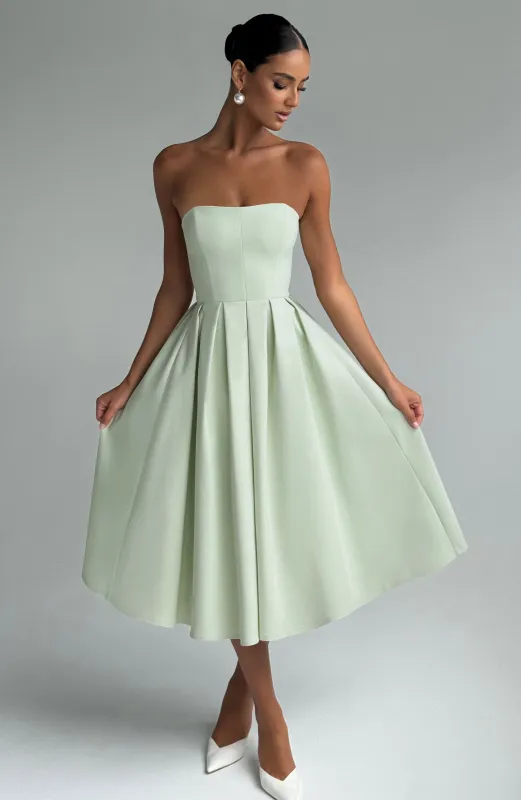 Edith Midi Dress - Mint sold by Babyboo Fashion