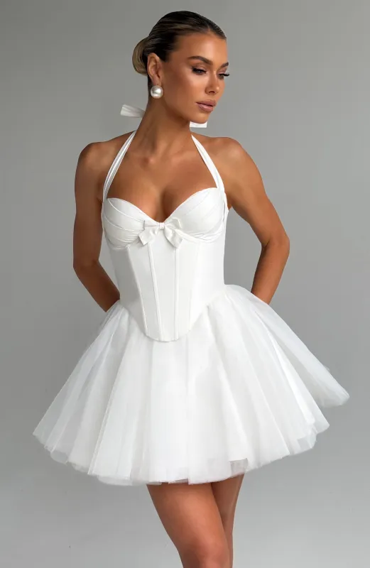 Keely Mini Dress - Ivory sold by Babyboo Fashion