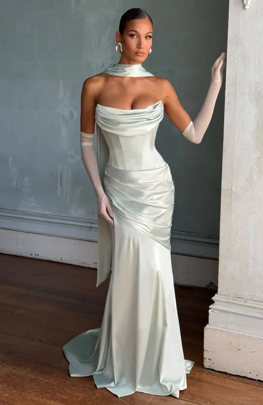 Kensington Maxi Dress - Mint made by Babyboo Fashion