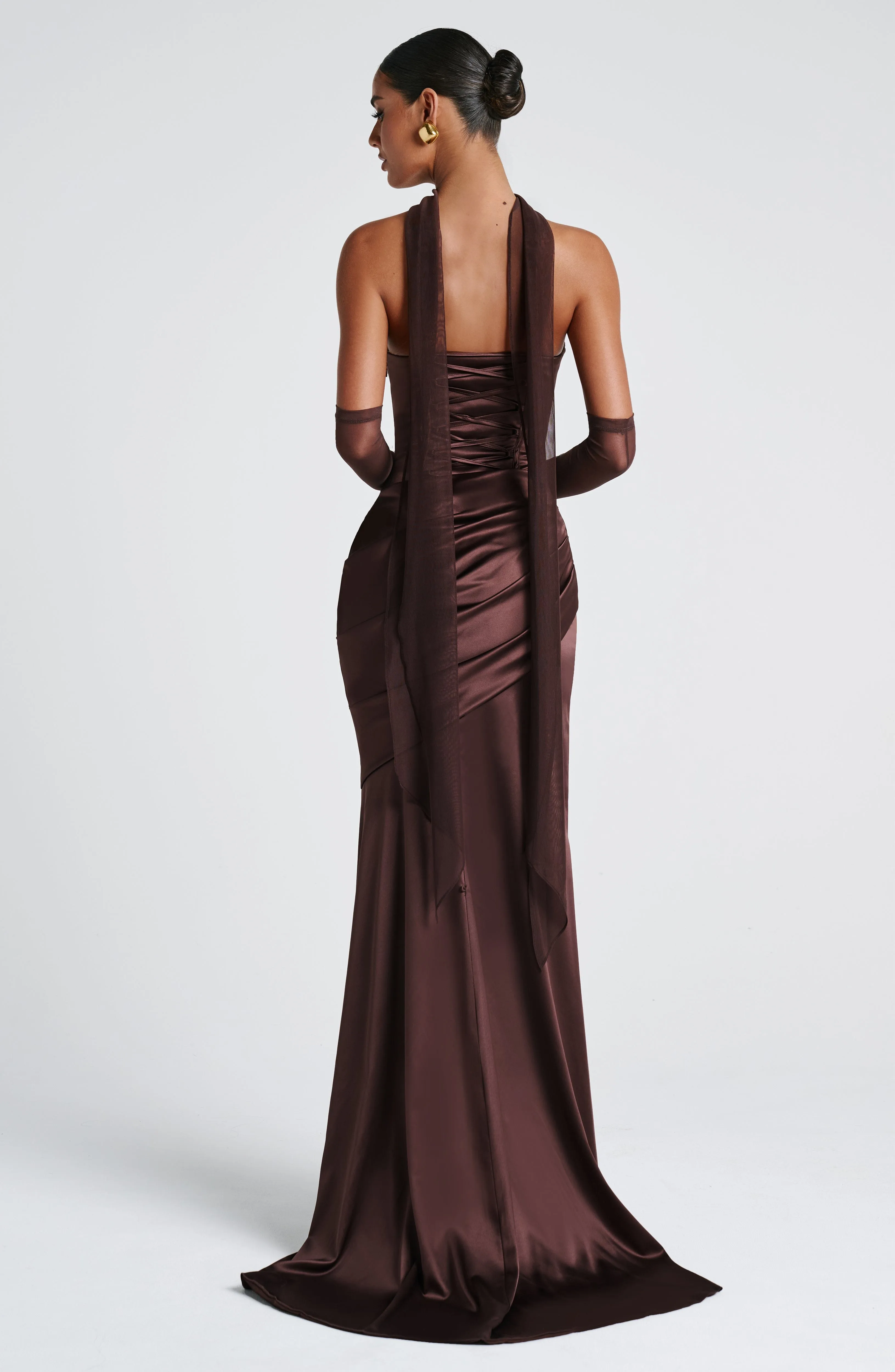 Kensington Maxi Dress - Plum Brown sold by Babyboo Fashion product image thumbnail 4