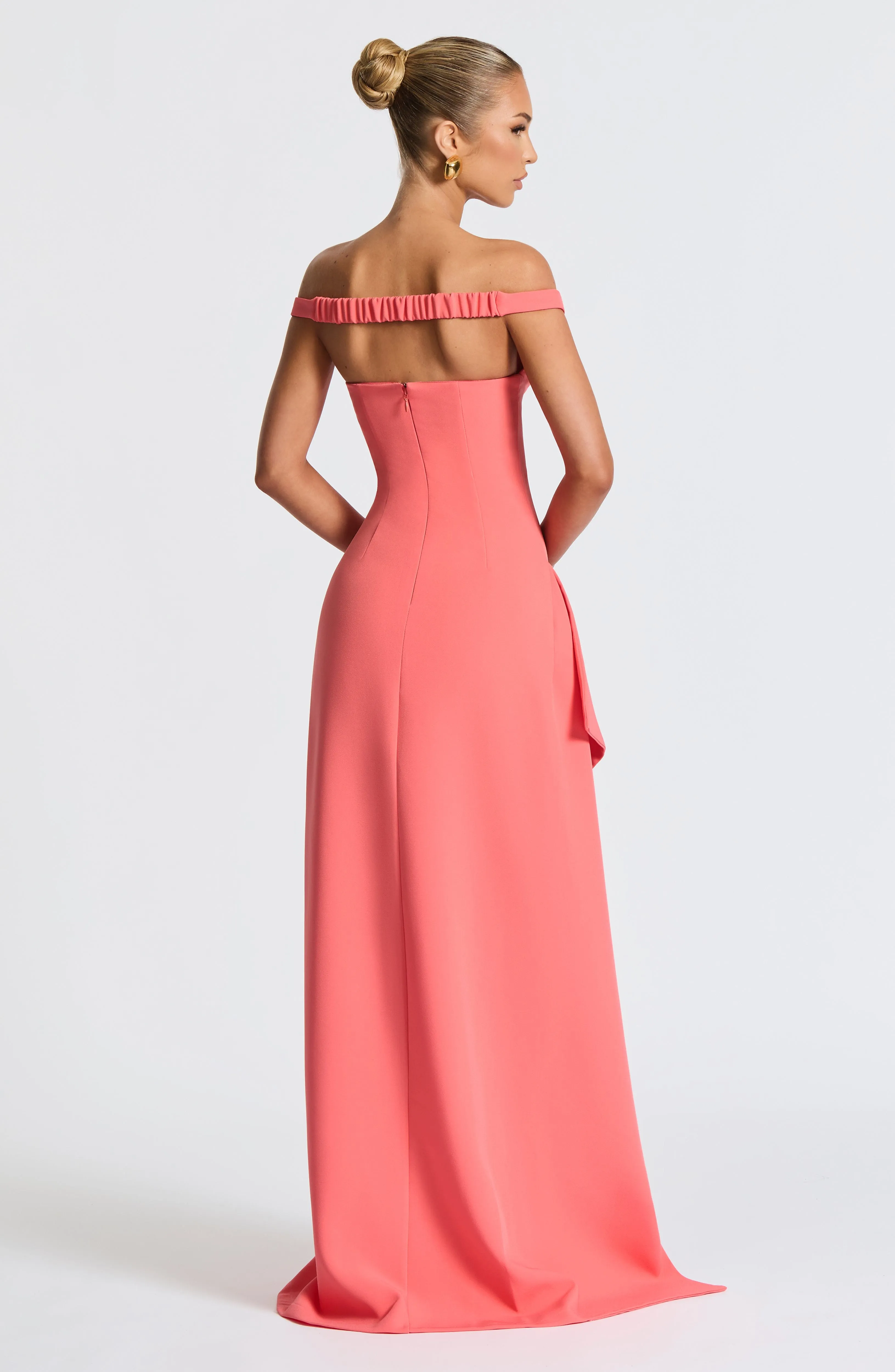 Khalesia Maxi Dress - Coral Pink sold by Babyboo Fashion product image thumbnail 3