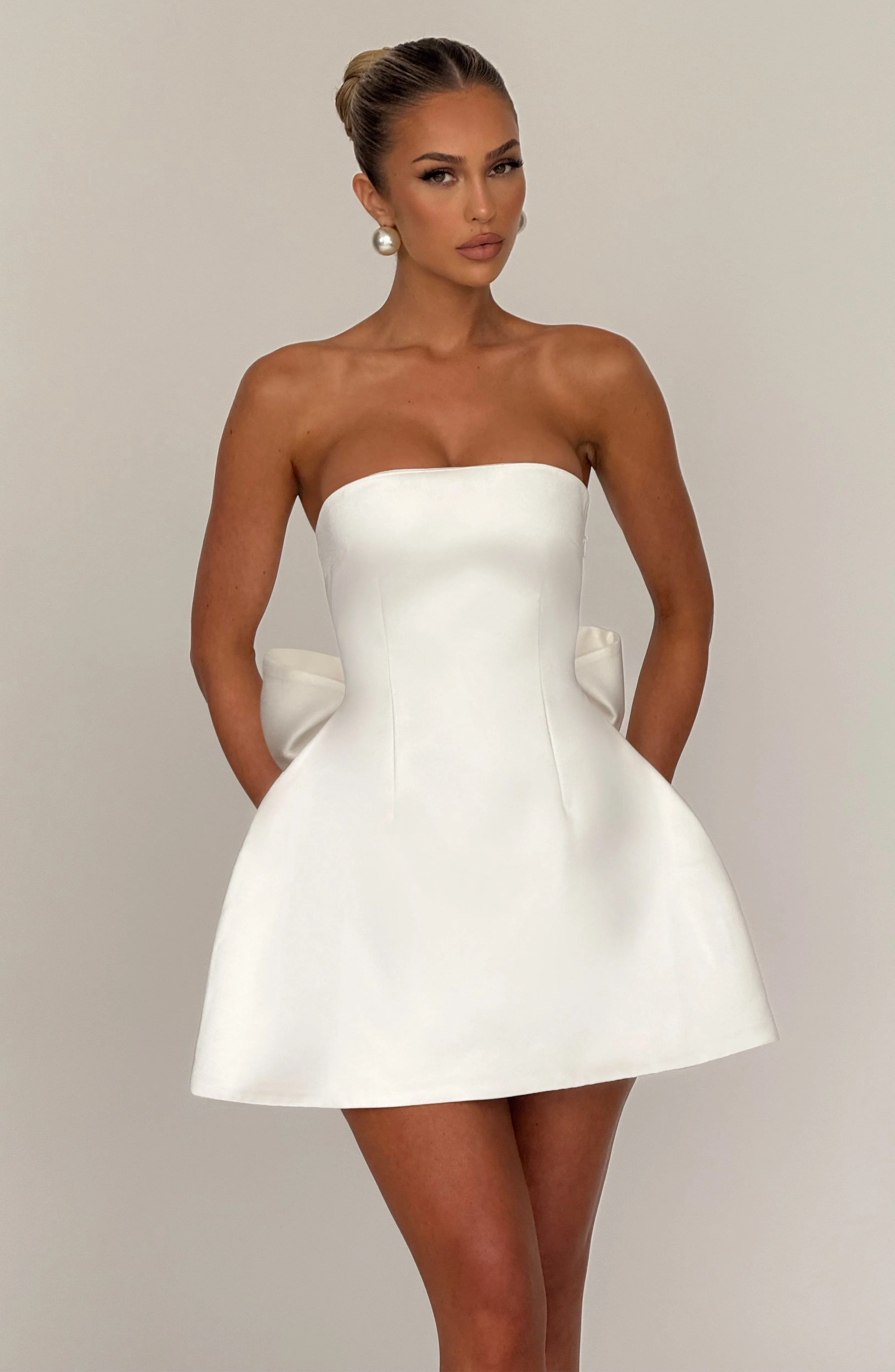 Abbey Mini Dress - Ivory sold by Babyboo Fashion product image thumbnail 3