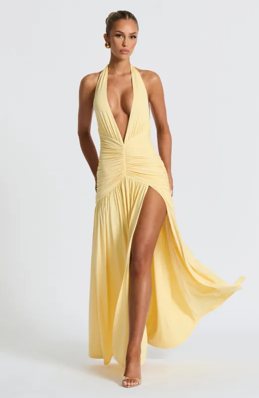 Melania Maxi Dress - Lemon sold by Babyboo Fashion