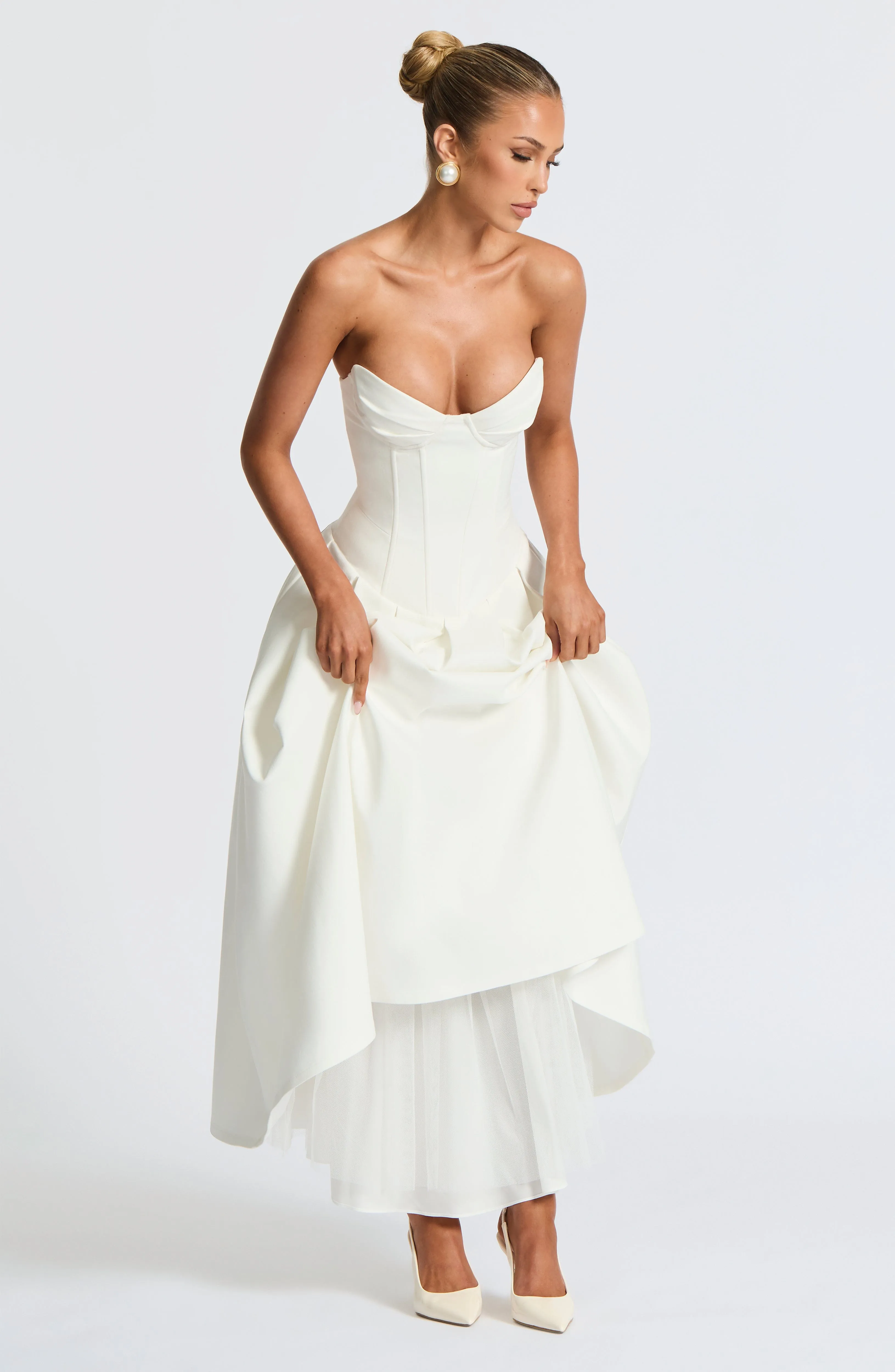 Salma Midi Dress - Ivory sold by Babyboo Fashion product image thumbnail 2