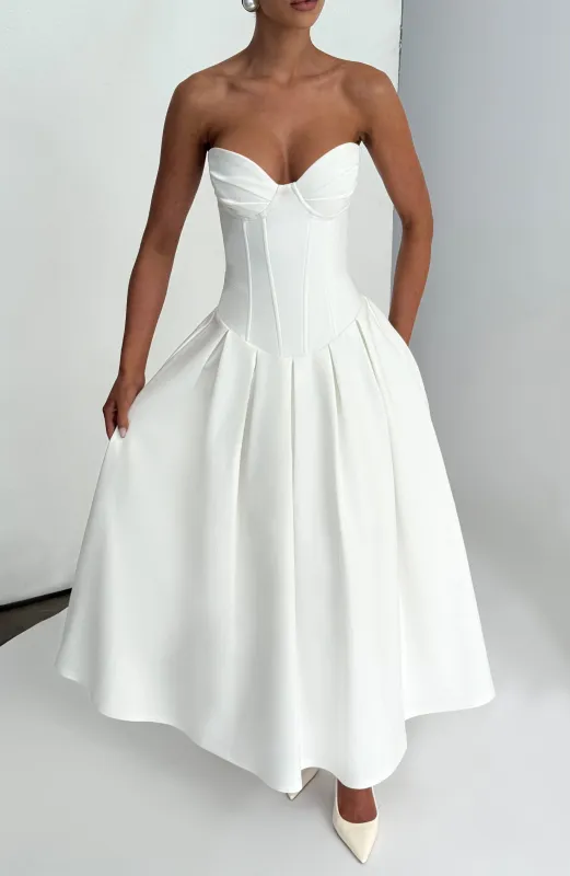 Salma Midi Dress - Ivory sold by Babyboo Fashion