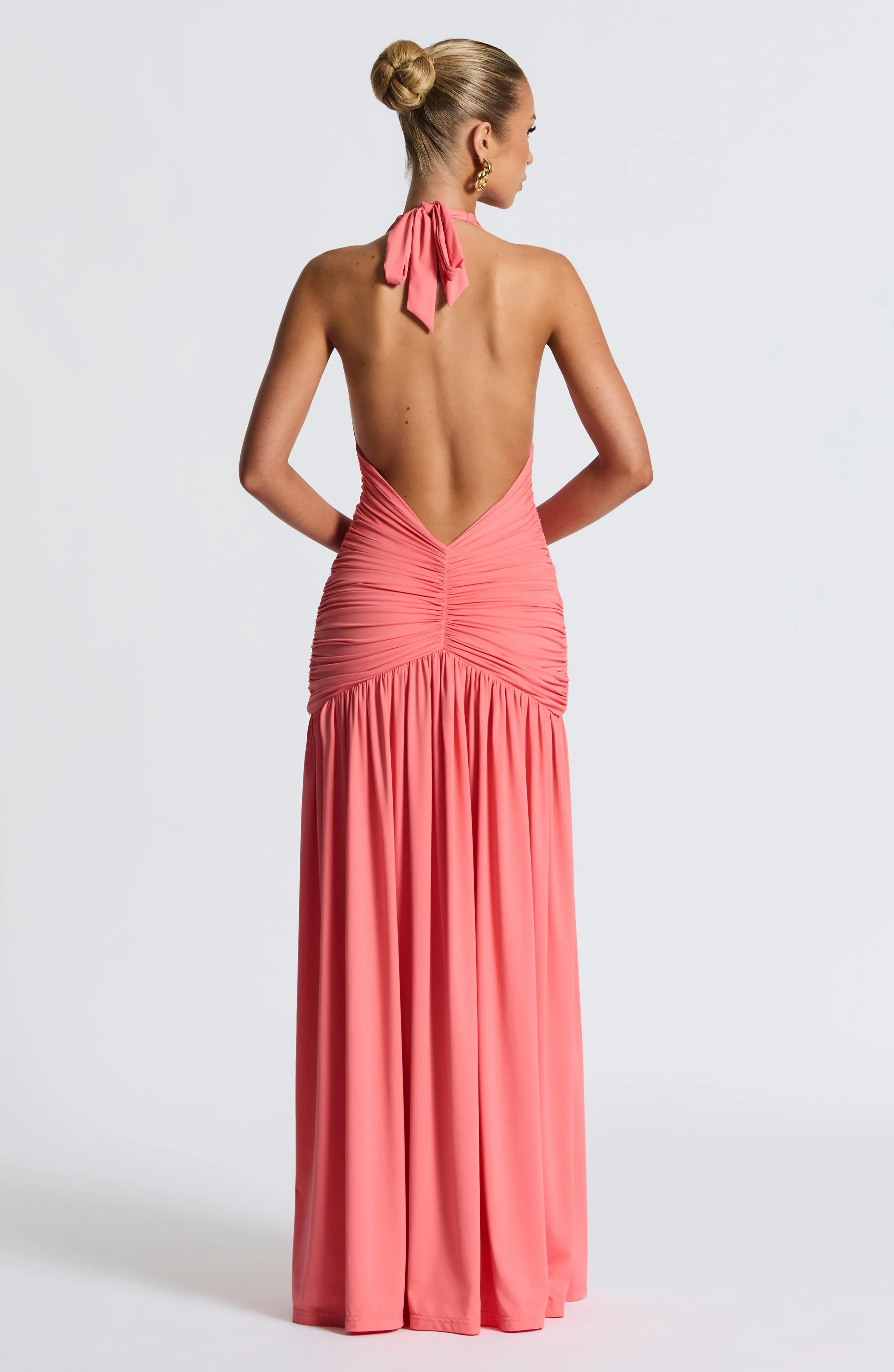 Melania Maxi Dress - Coral Pink sold by Babyboo Fashion product image thumbnail 2