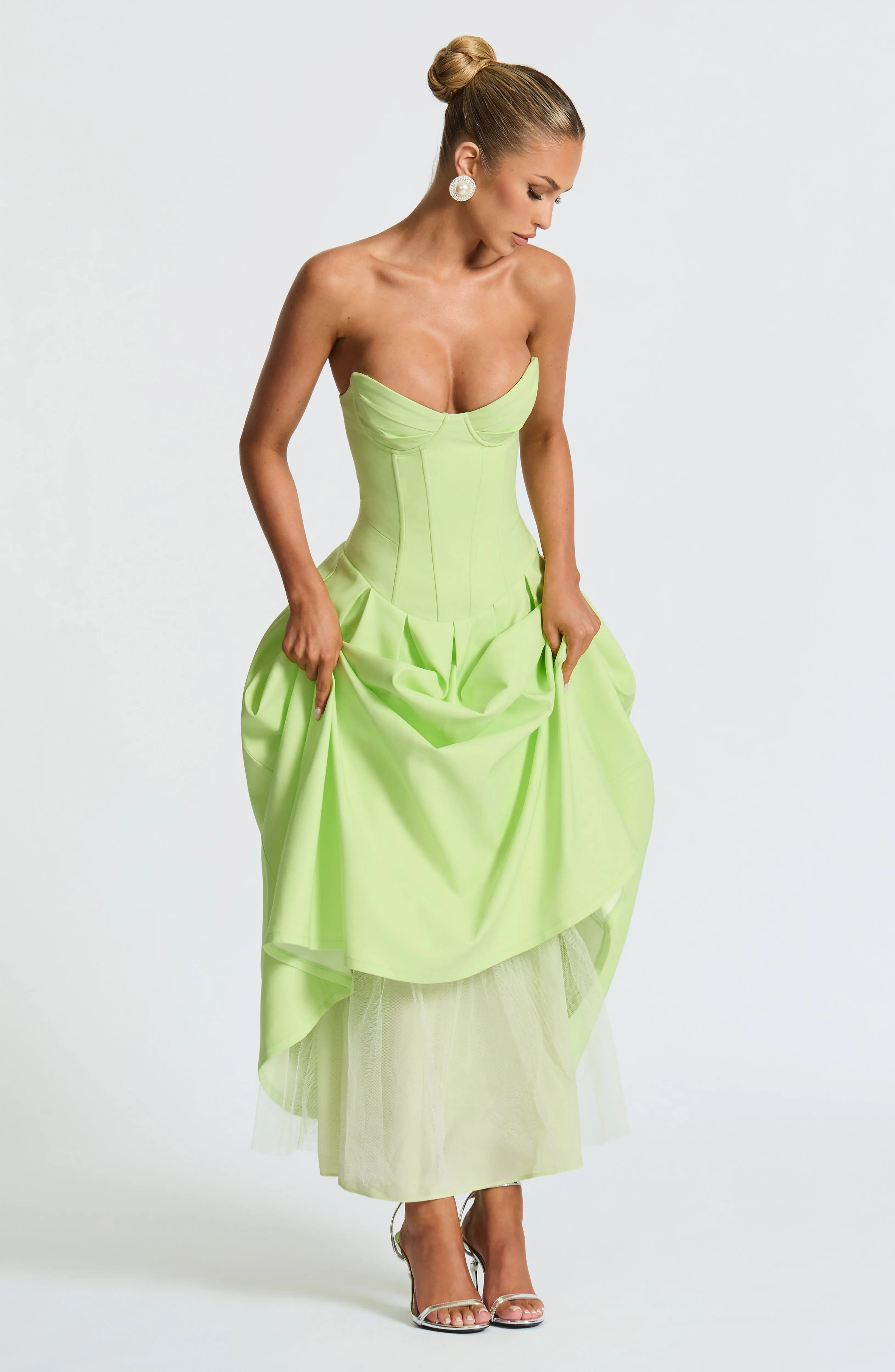 Salma Midi Dress - Lime sold by Babyboo Fashion product image thumbnail 3