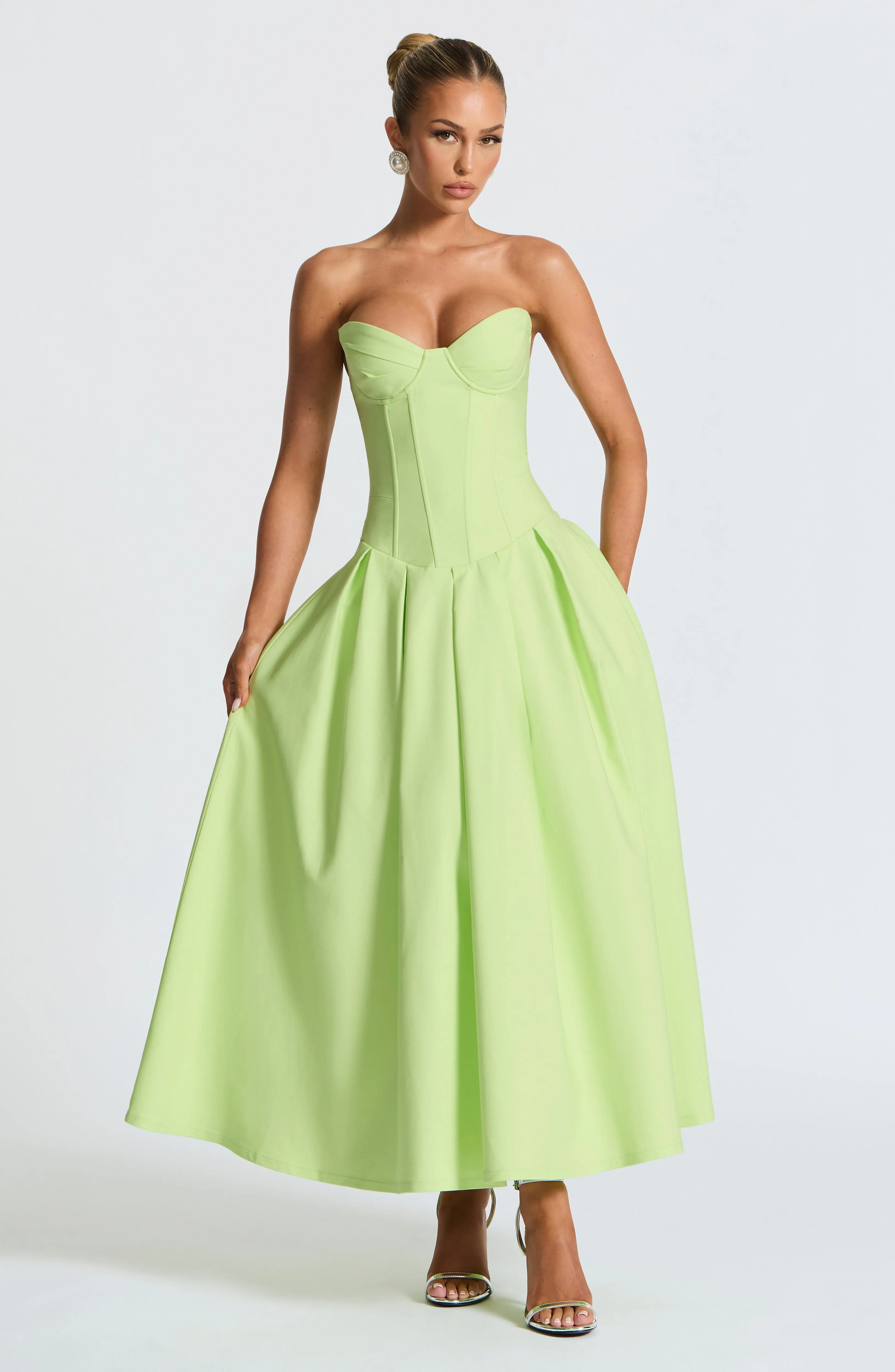 Salma Midi Dress - Lime sold by Babyboo Fashion