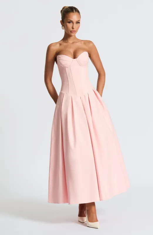 Salma Midi Dress - Blush sold by Babyboo Fashion