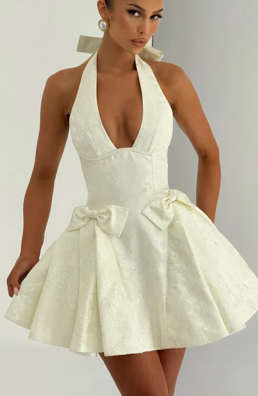 Jocelyn Mini Dress - Ivory sold by Babyboo Fashion