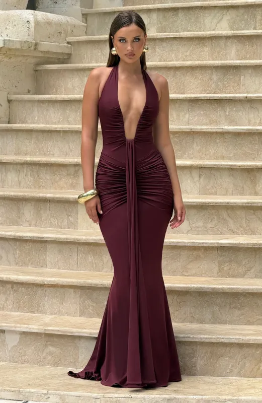 Rosetta Maxi Dress - Cherry Lacquer sold by Babyboo Fashion