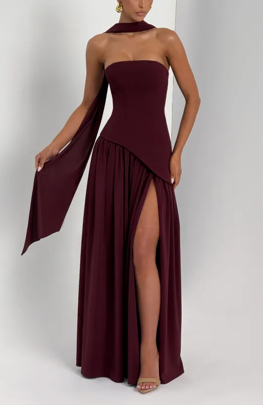 Maliyah Maxi Dress - Cherry Lacquer sold by Babyboo Fashion