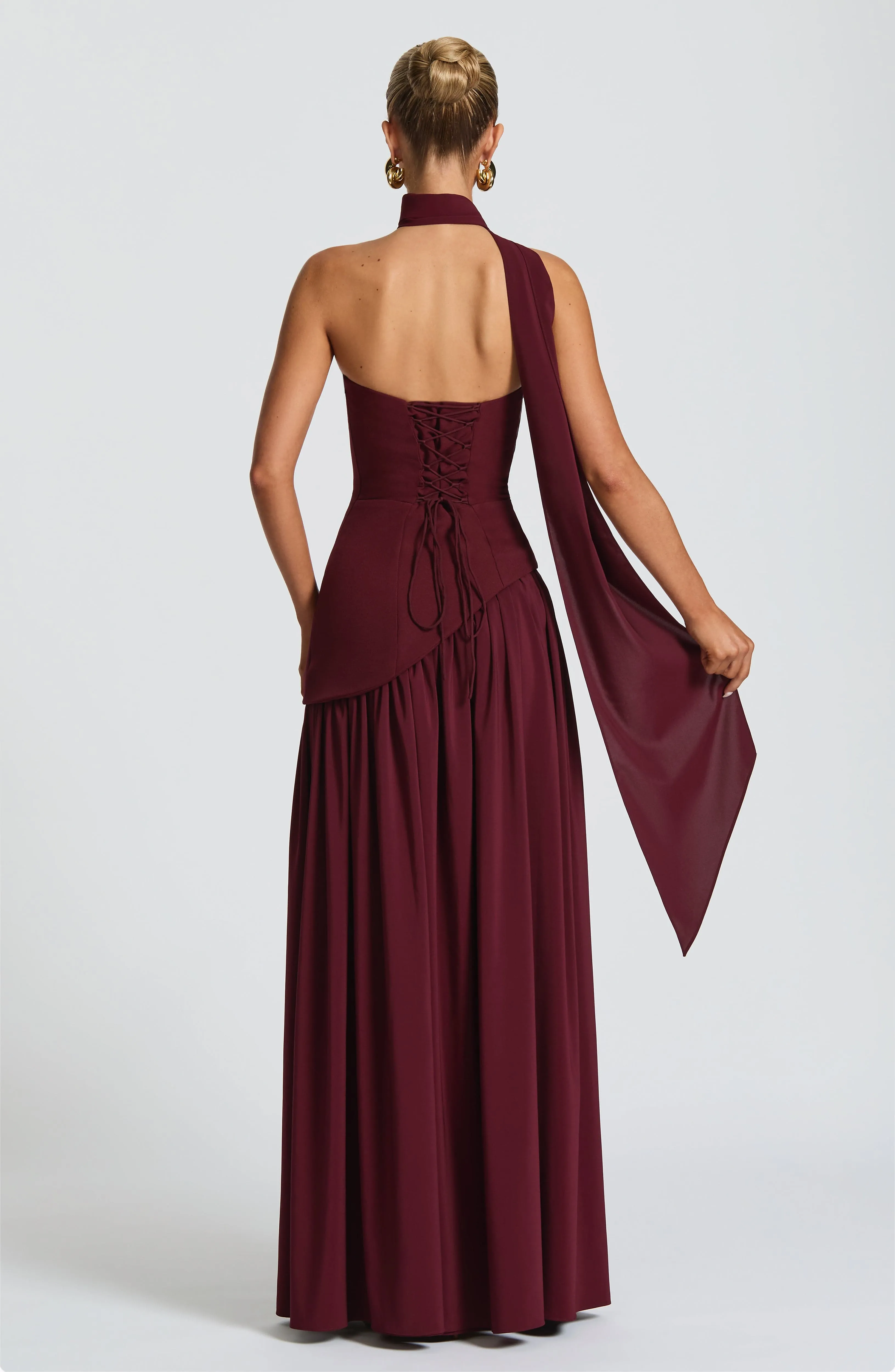 Maliyah Maxi Dress - Cherry Lacquer sold by Babyboo Fashion product image thumbnail 3