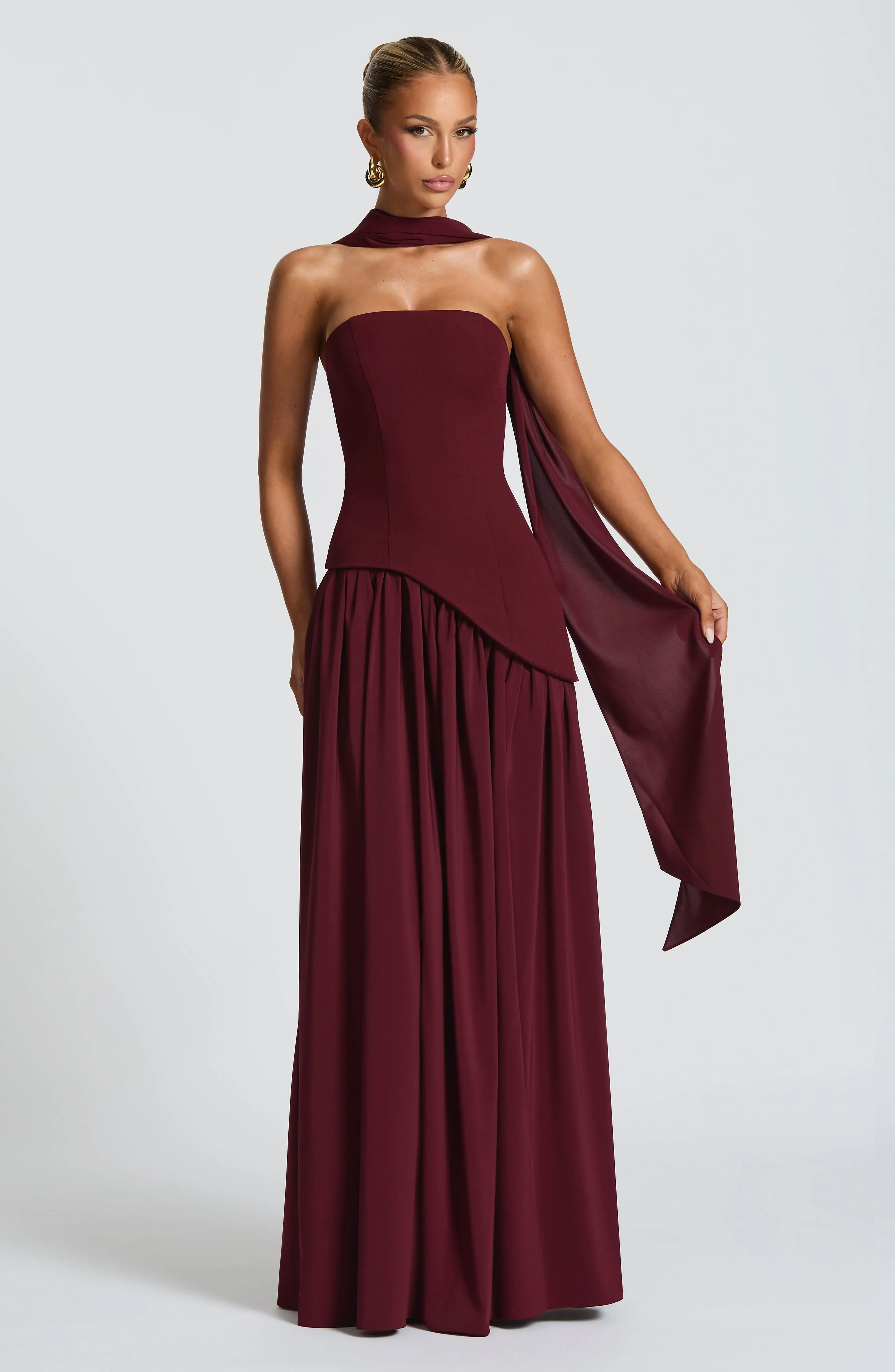 Maliyah Maxi Dress - Cherry Lacquer sold by Babyboo Fashion product image thumbnail 4