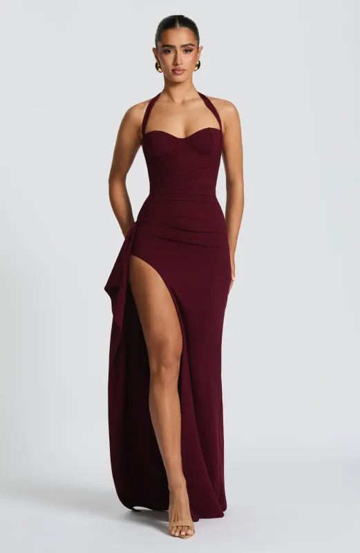 Genette Maxi Dress - Cherry Lacquer sold by Babyboo Fashion