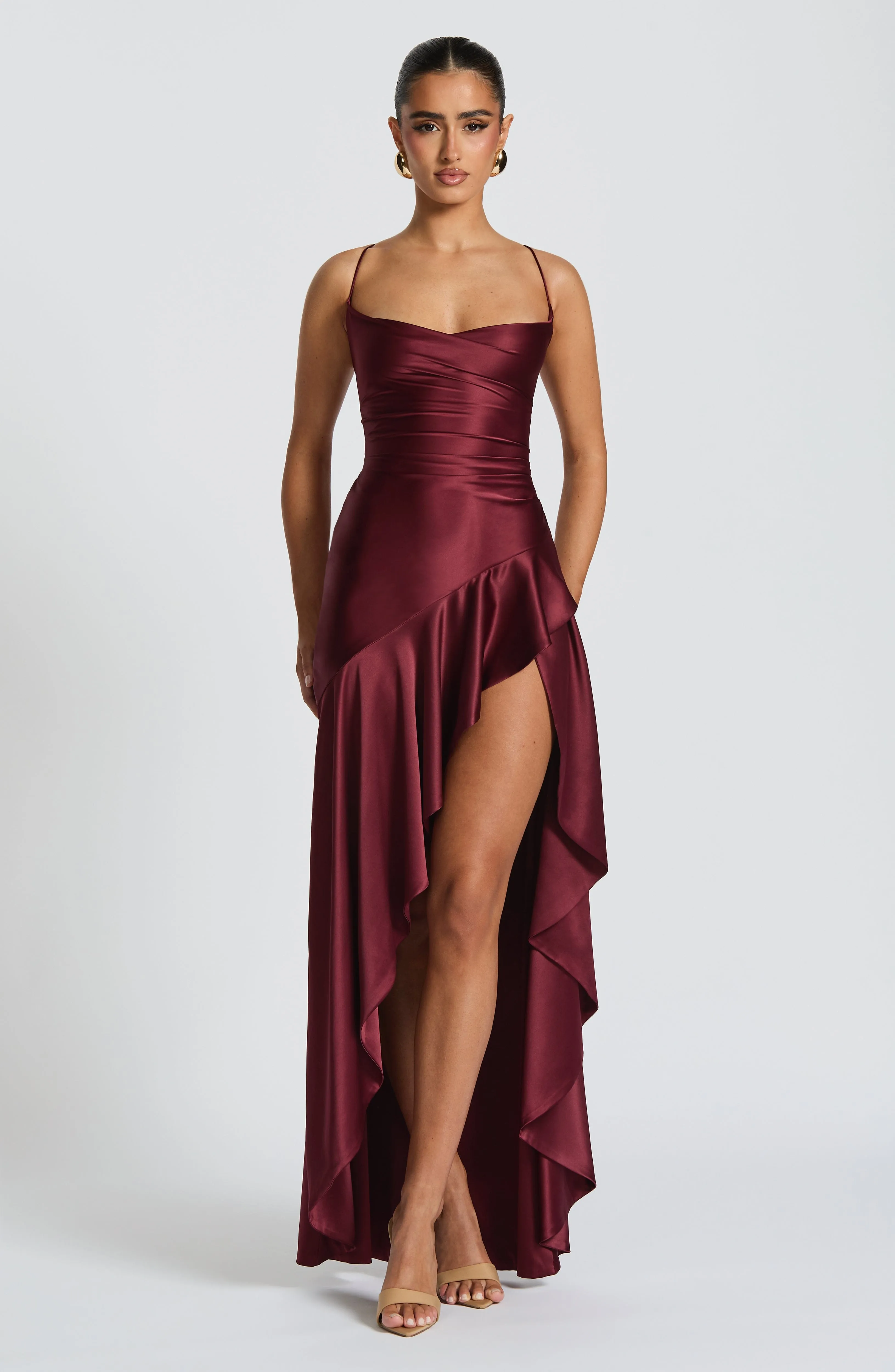 Samira Maxi Dress - Cherry Lacquer sold by Babyboo Fashion product image thumbnail 4