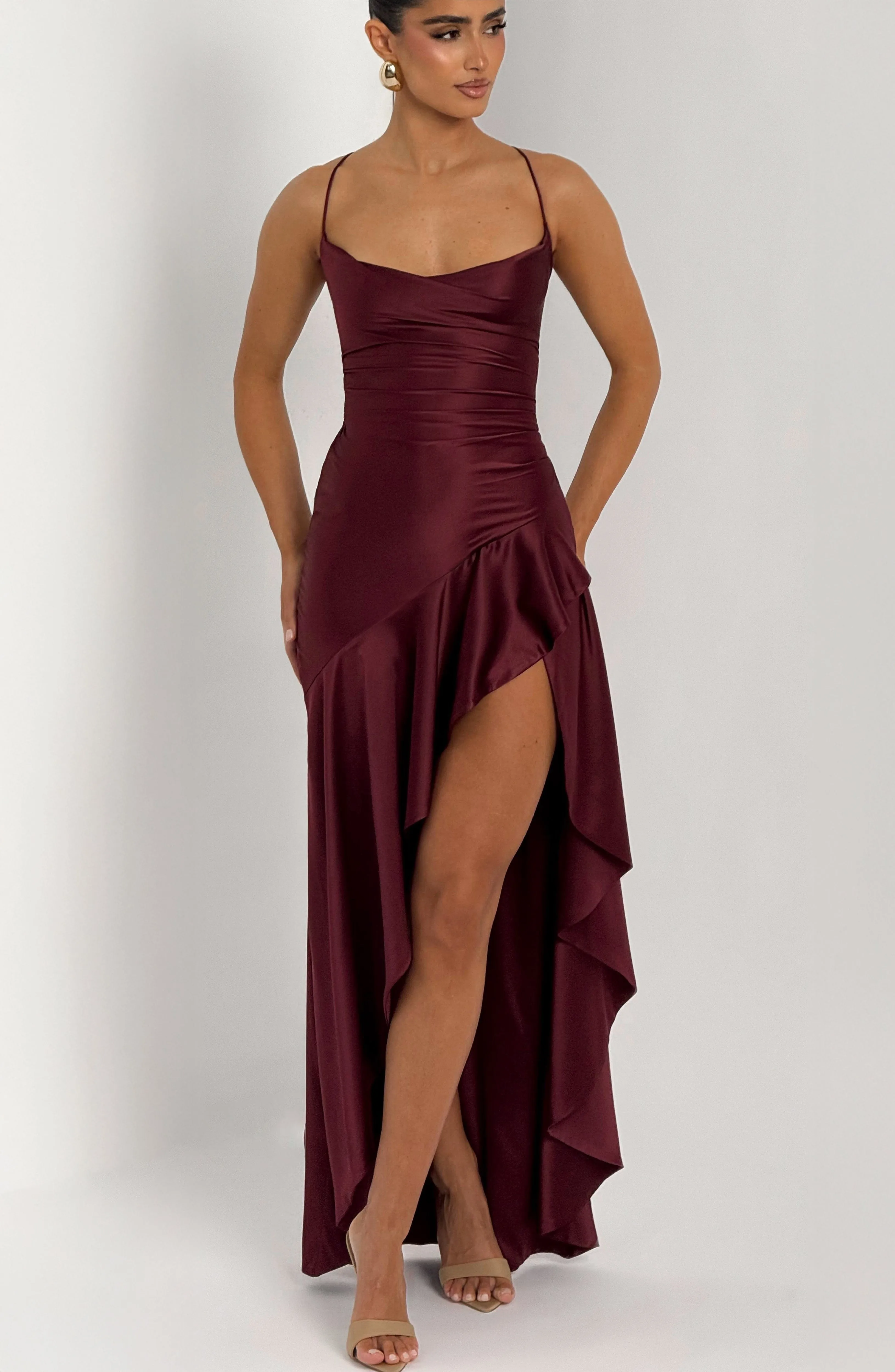 Samira Maxi Dress - Cherry Lacquer sold by Babyboo Fashion product image thumbnail 5