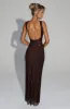 Petra Maxi Dress - Plum Brown sold by Babyboo Fashion