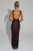 Petra Maxi Dress - Plum Brown sold by Babyboo Fashion