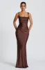 Calanthe Maxi Dress - Plum Brown sold by Babyboo Fashion