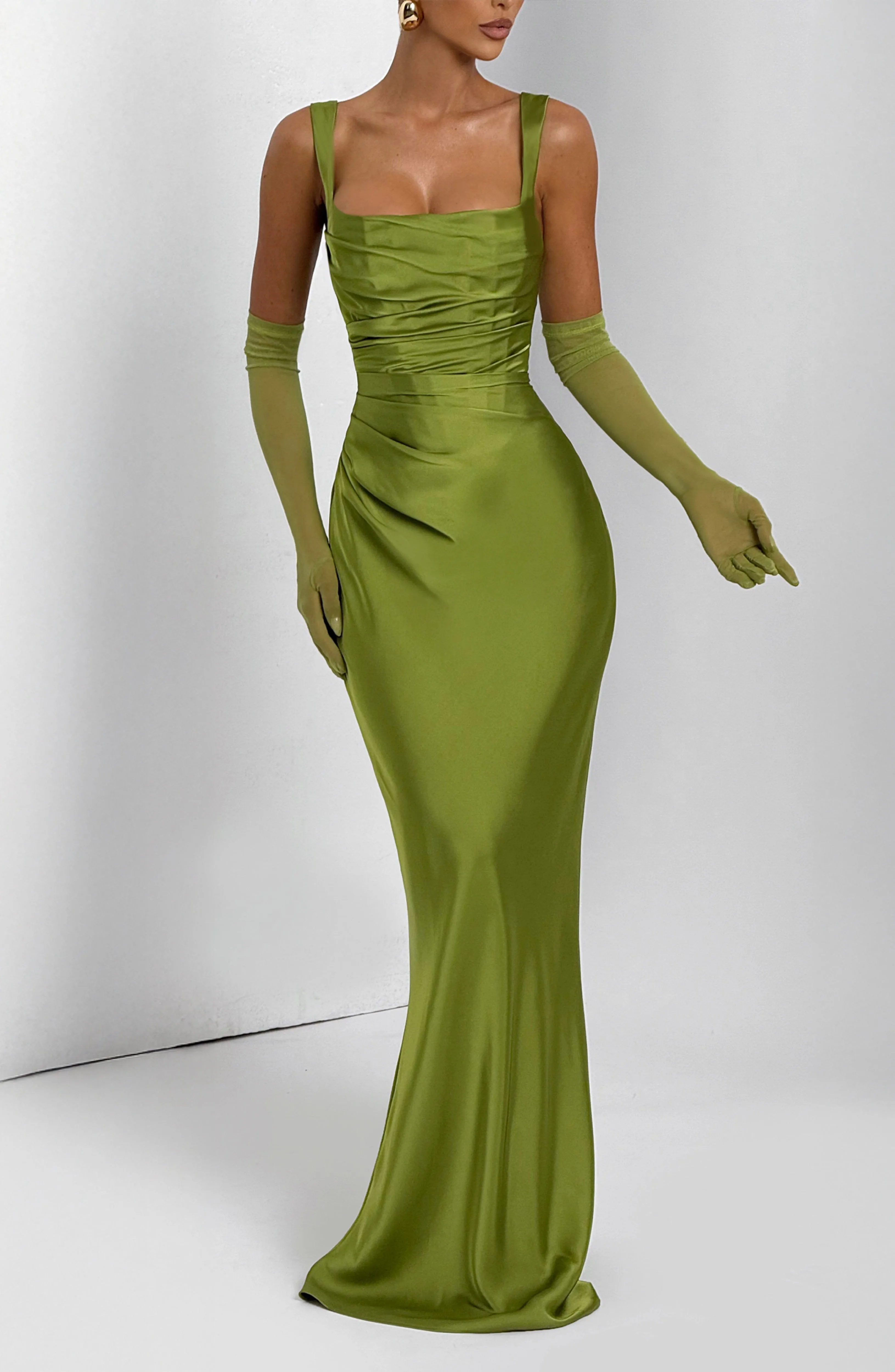 Calanthe Maxi Dress - Olive sold by Babyboo Fashion product image thumbnail 5