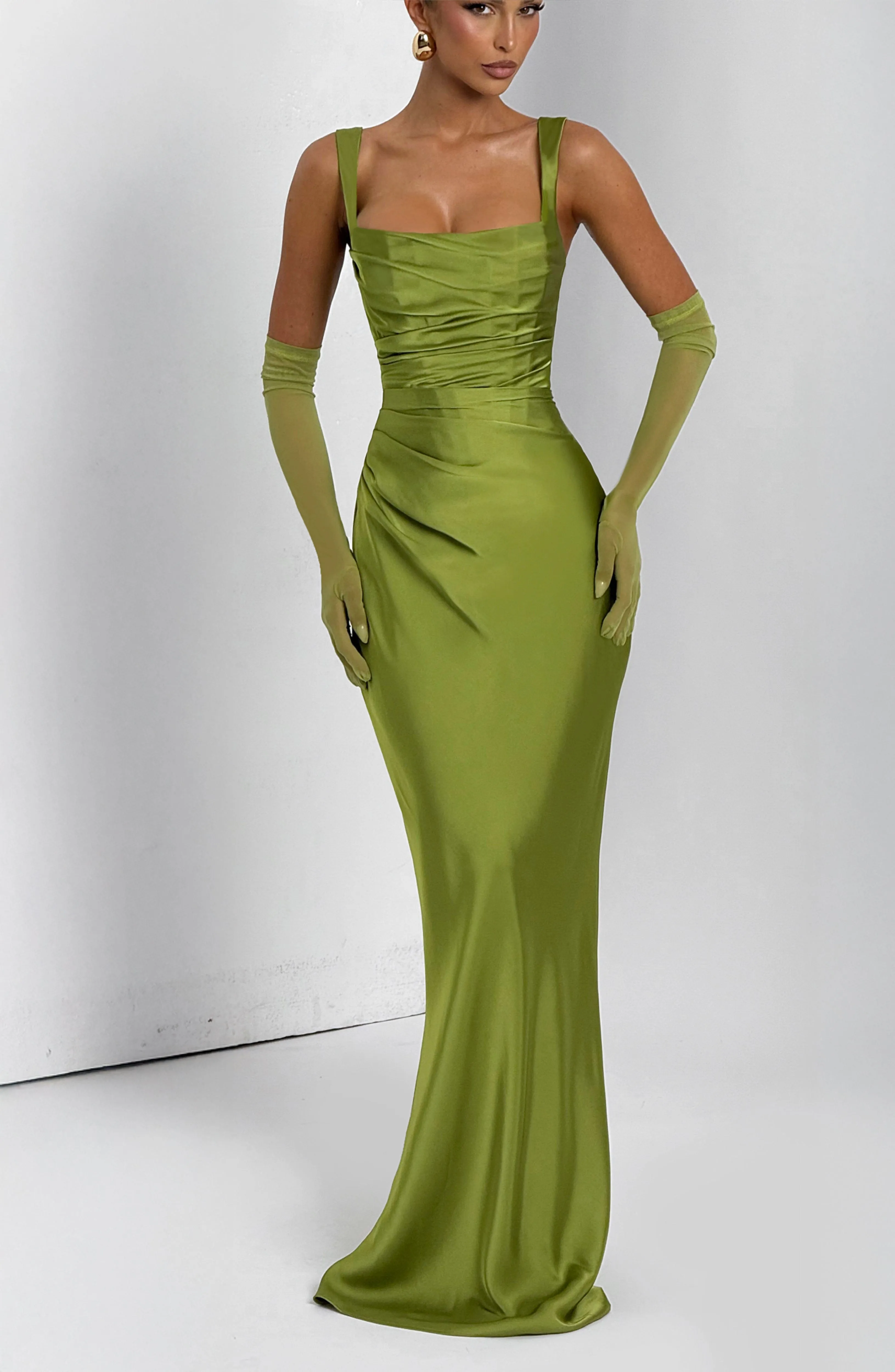 Calanthe Maxi Dress - Olive sold by Babyboo Fashion