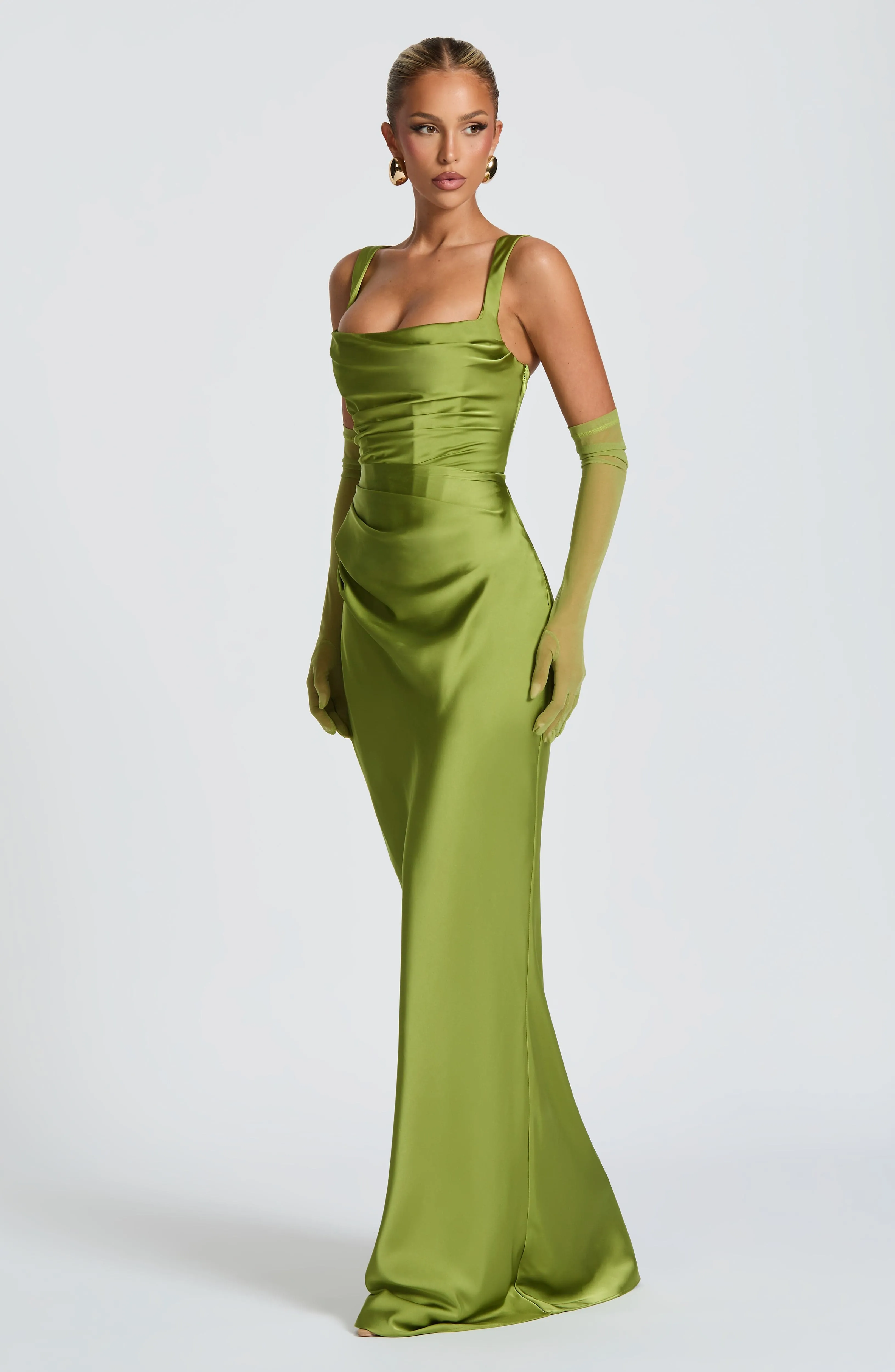 Calanthe Maxi Dress - Olive sold by Babyboo Fashion product image thumbnail 3