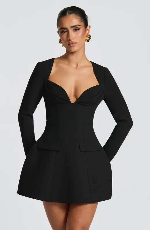 Regina Mini Dress - Black sold by Babyboo Fashion