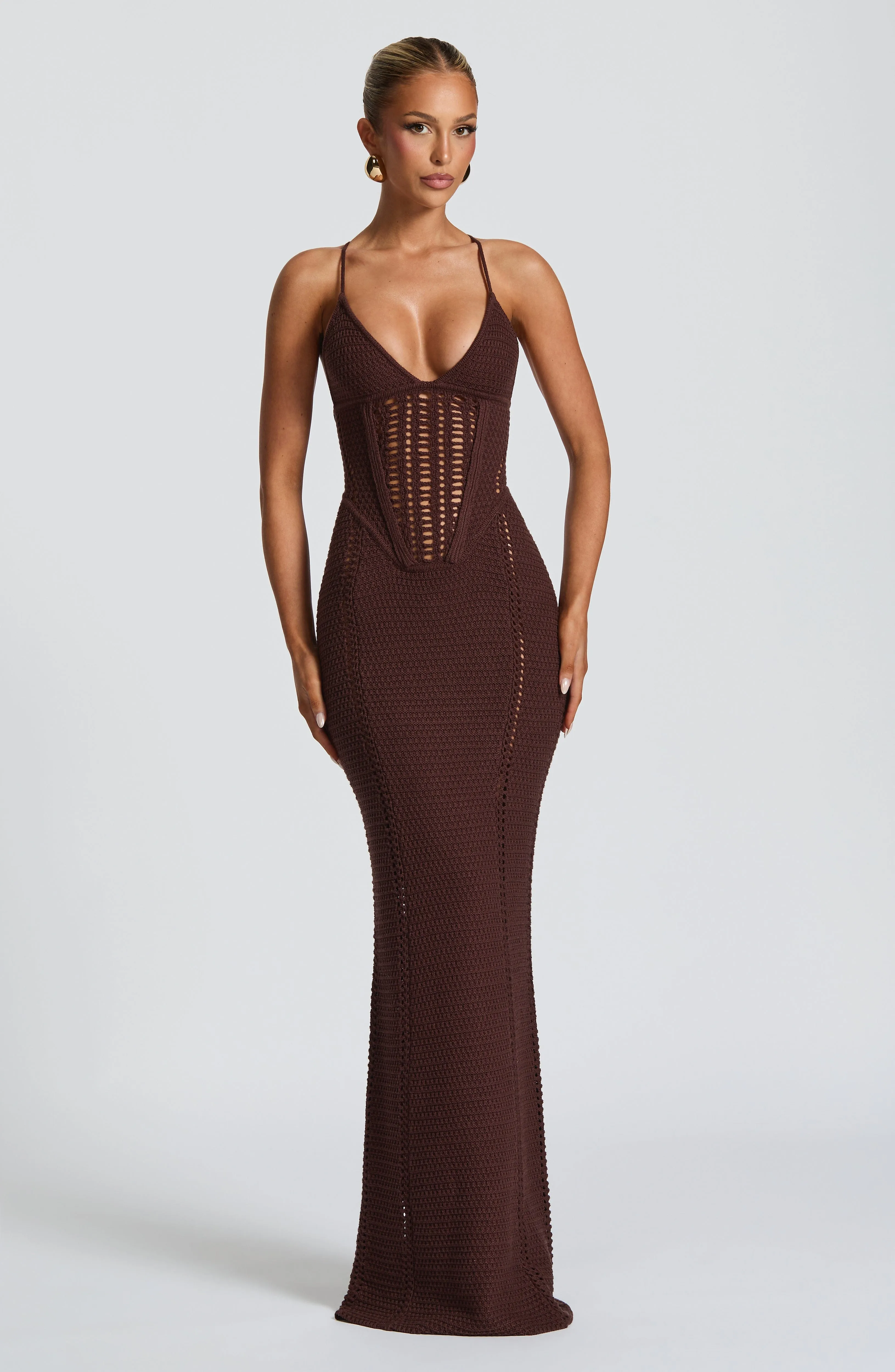 Xanthe Maxi Dress - Plum Brown sold by Babyboo Fashion product image thumbnail 4