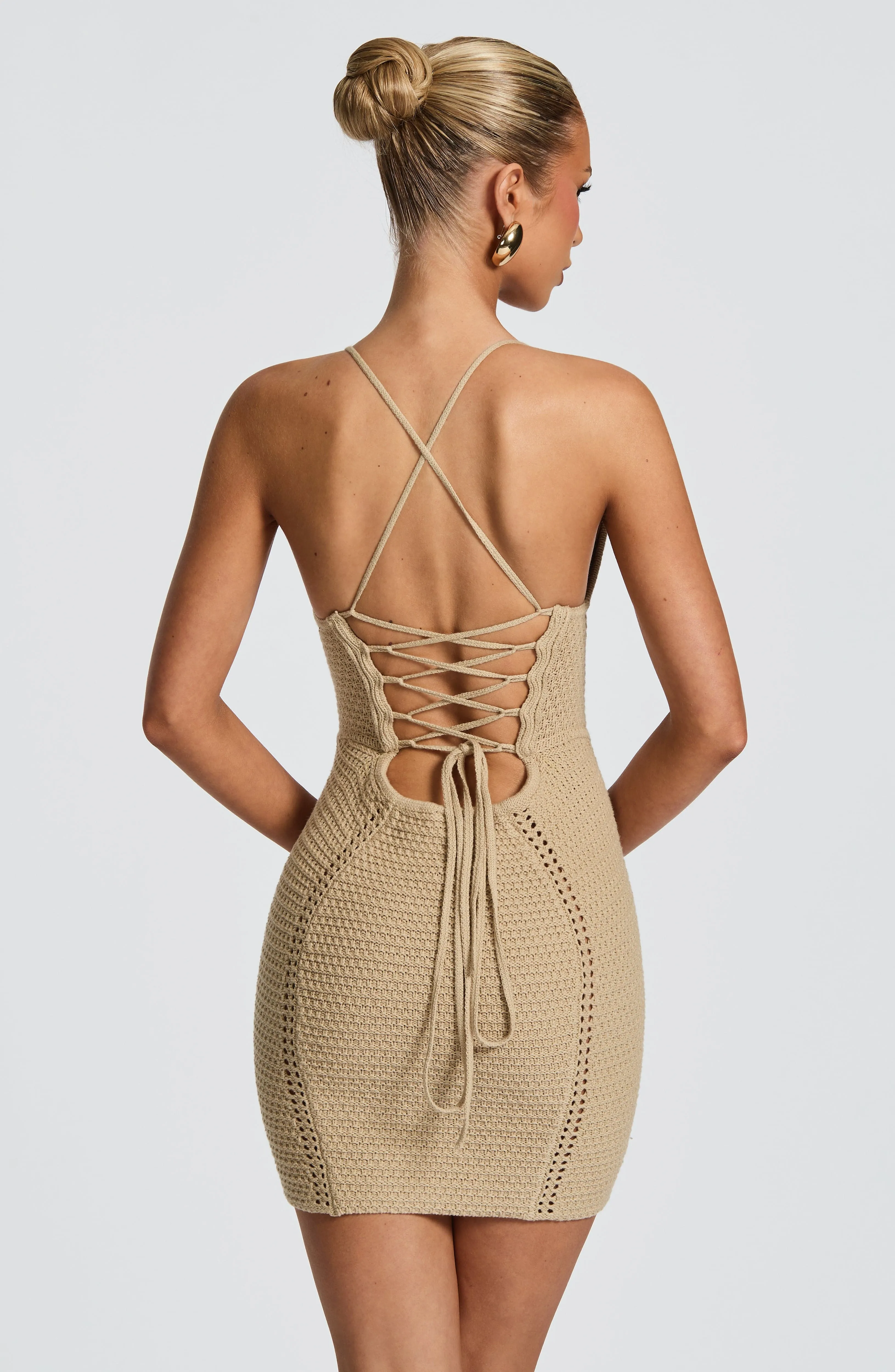 Xanthe Mini Dress - Beige sold by Babyboo Fashion product image thumbnail 3