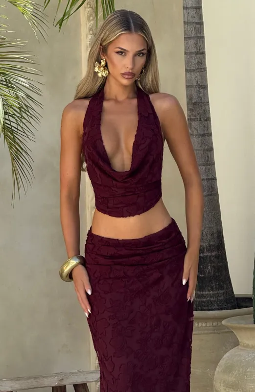 Myra Top - Cherry Lacquer sold by Babyboo Fashion